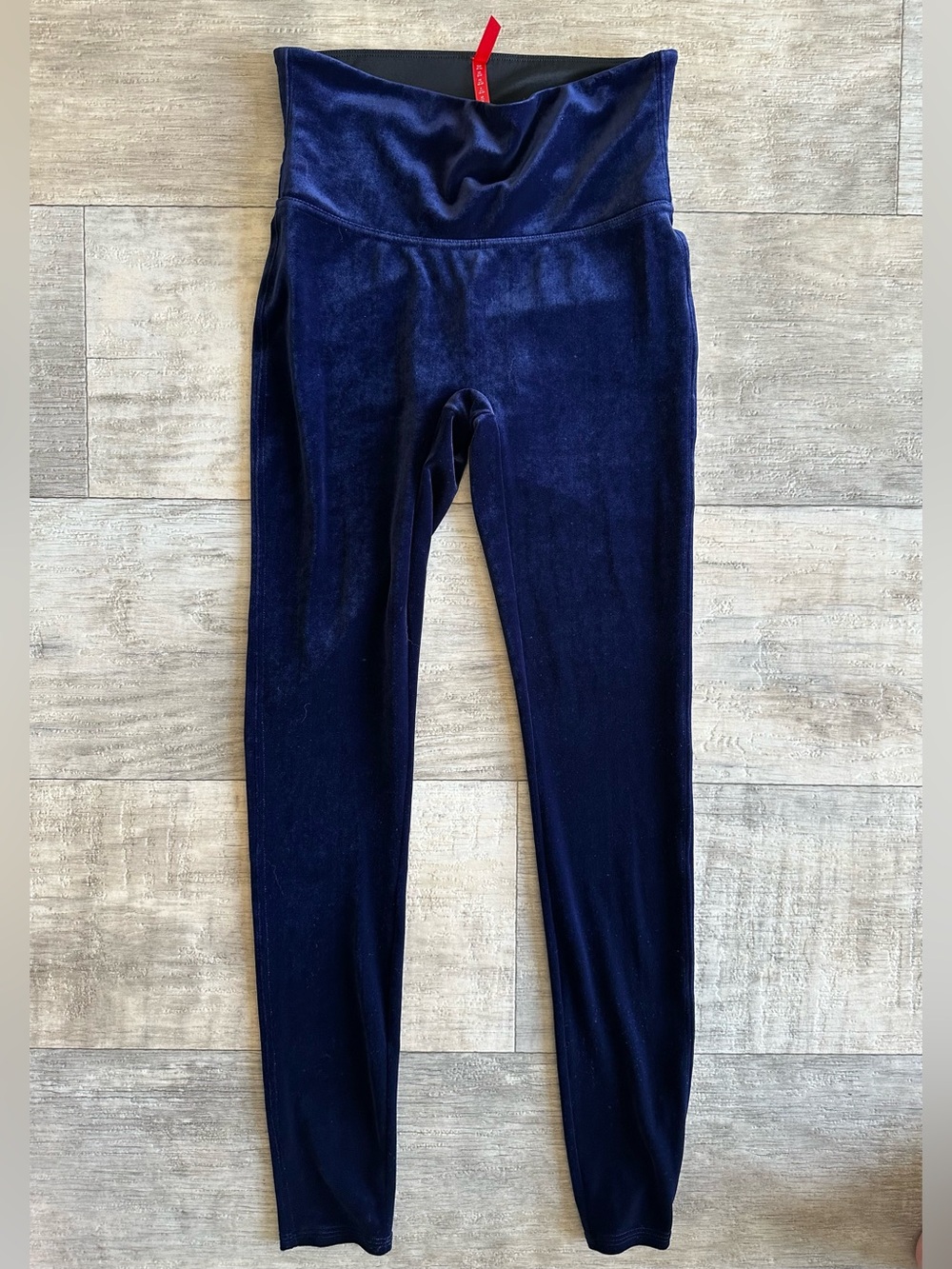 Spanx Navy Velvet High Waist Shaping Leggings Sz M